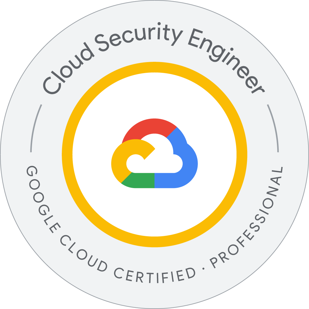 Selo Google Cloud Professional Cloud Security Engineer